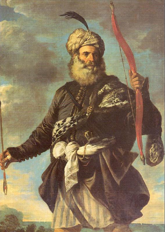 MOLA, Pier Francesco Barbary Pirate with a Bow Norge oil painting art